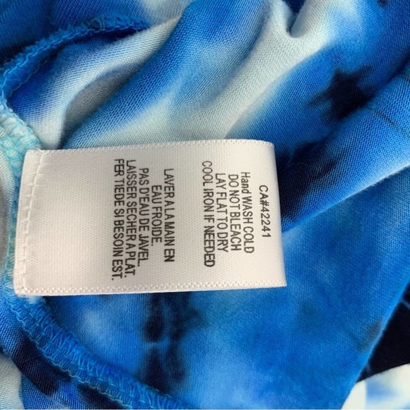 Young Fabulous & Broke 'Malik' Utility Blue Tie Dye Roll Tabbed Sleeves Romper - Picture 10 of 10